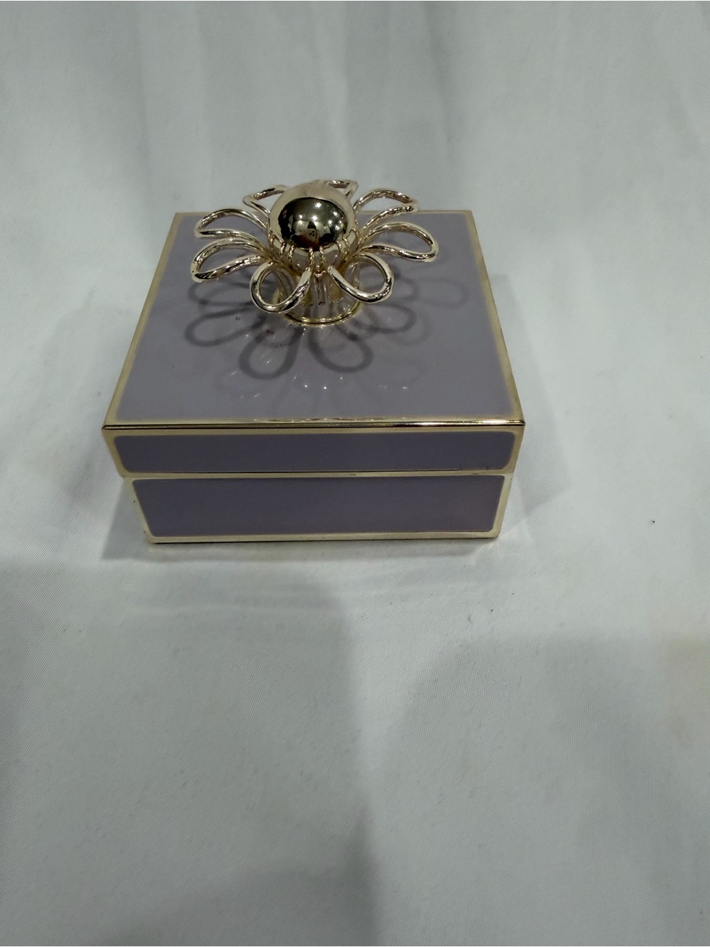 kate spade x lenox Lavender and Gold Floral Trinket Box - Picture 5 of 7